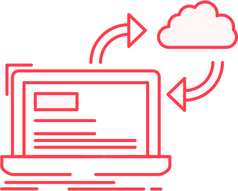Cloud laptop icon